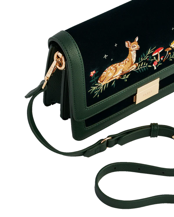 Fawn Embroidered Crossbody Bag