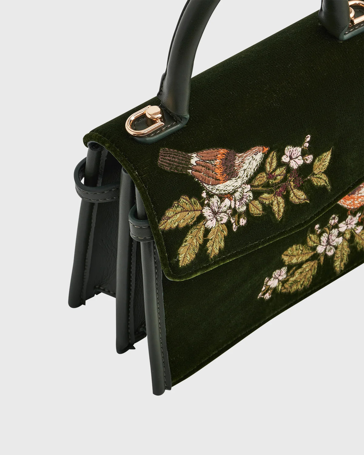 Eliza Wren Embroidered Top Handle Bag