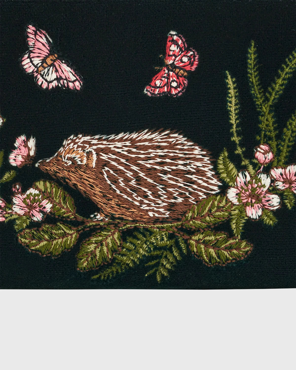 Hedgehog Embroidered Small Purse