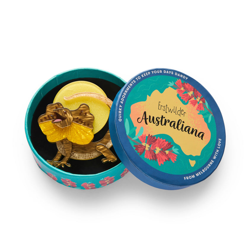 Freddy the Frillneck Lizard Brooch