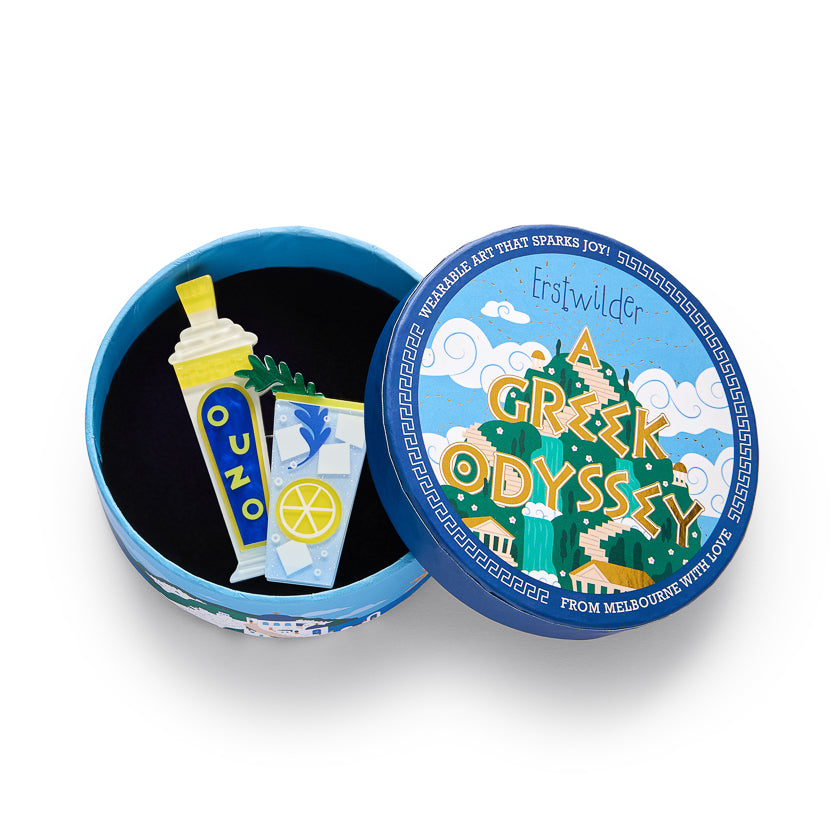 Opa! Ouzo Brooch