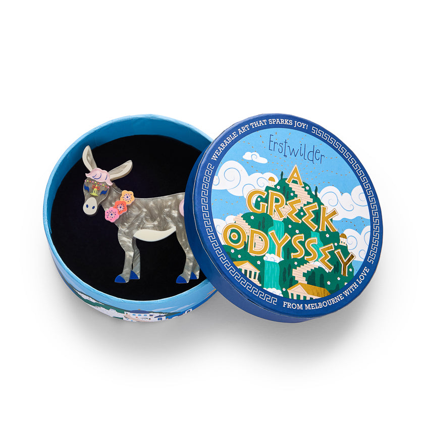 Devoted Donkey Brooch