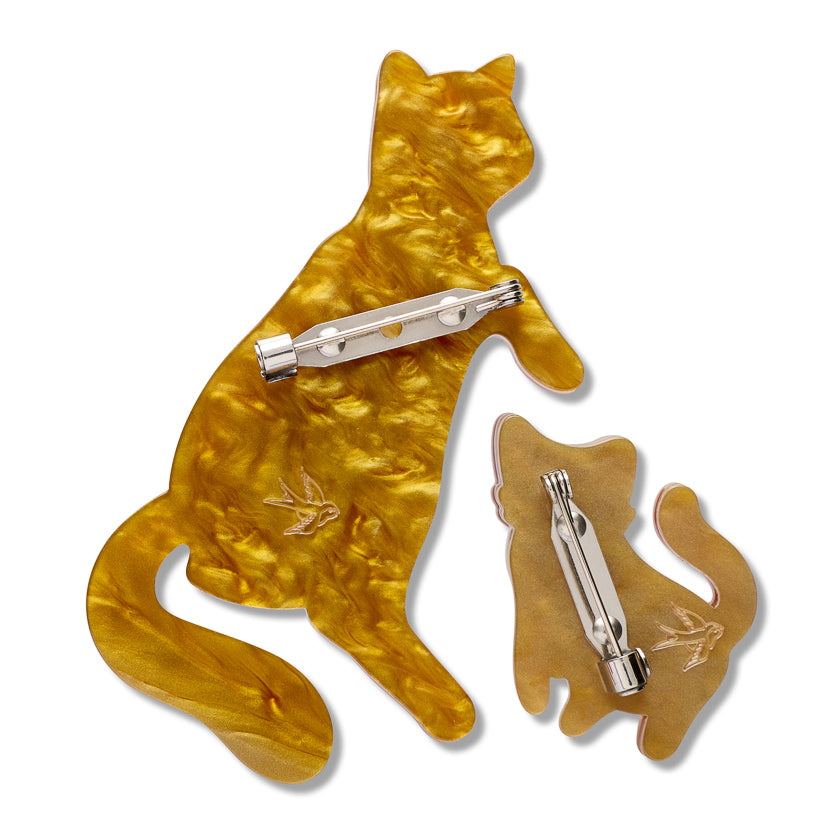 Purrfect Harmony Brooch Pair