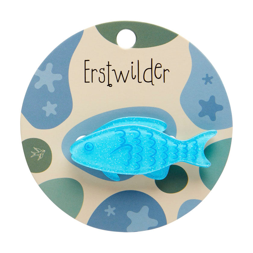Blue Fish Mini Brooch - Erstwilder Simplified