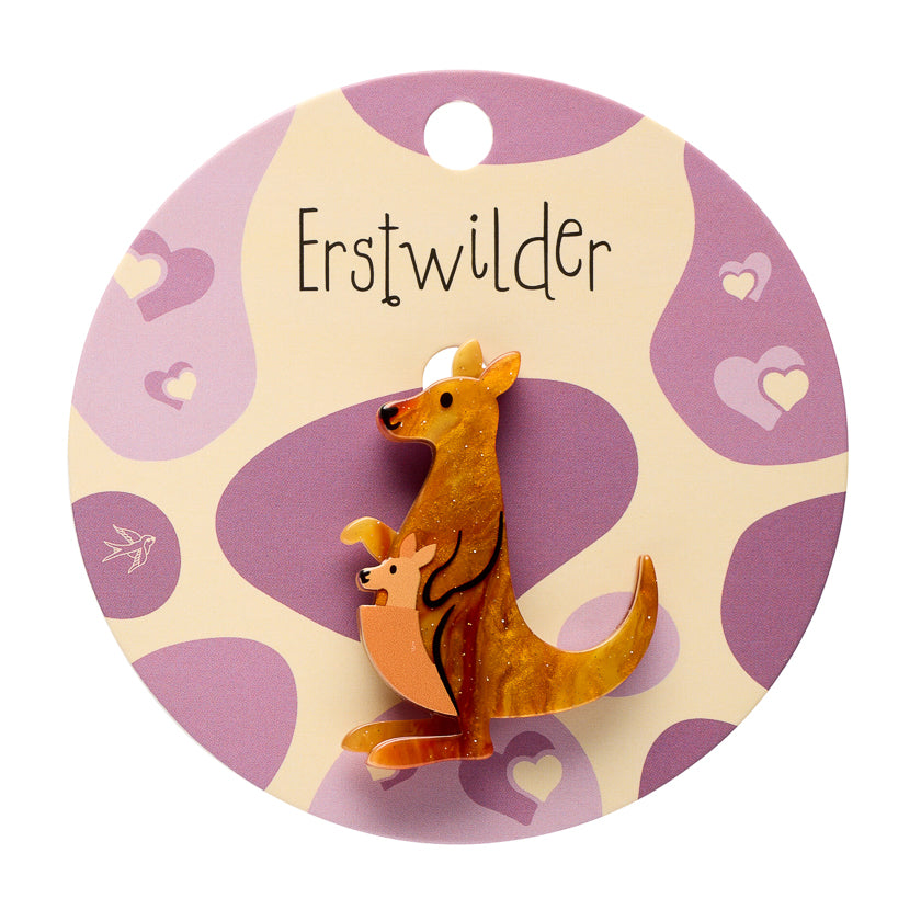 Kangaroos Simplified Mini Brooch