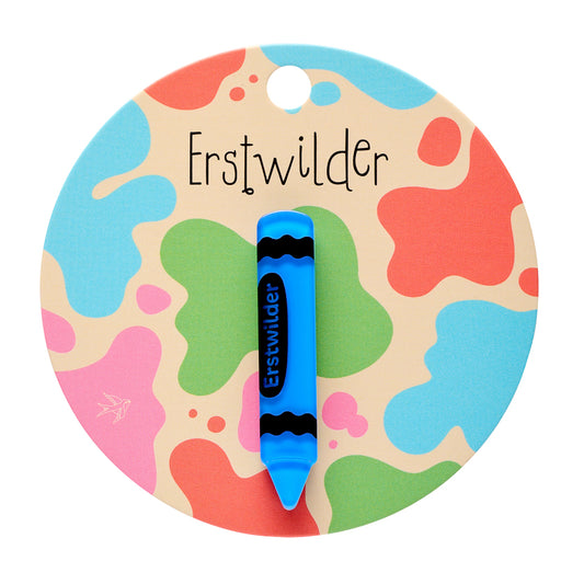 Blue Crayon Mini Brooch - Erstwilder Simplified