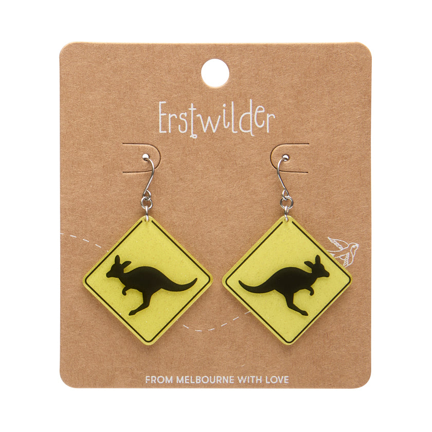 Kangaroo Sign Drop Earrings