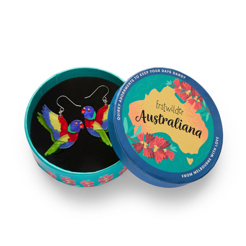 Lulu the Lorikeet Drop Earrings