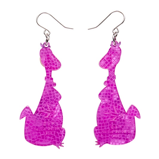 Dino Flintstone Drop Earrings