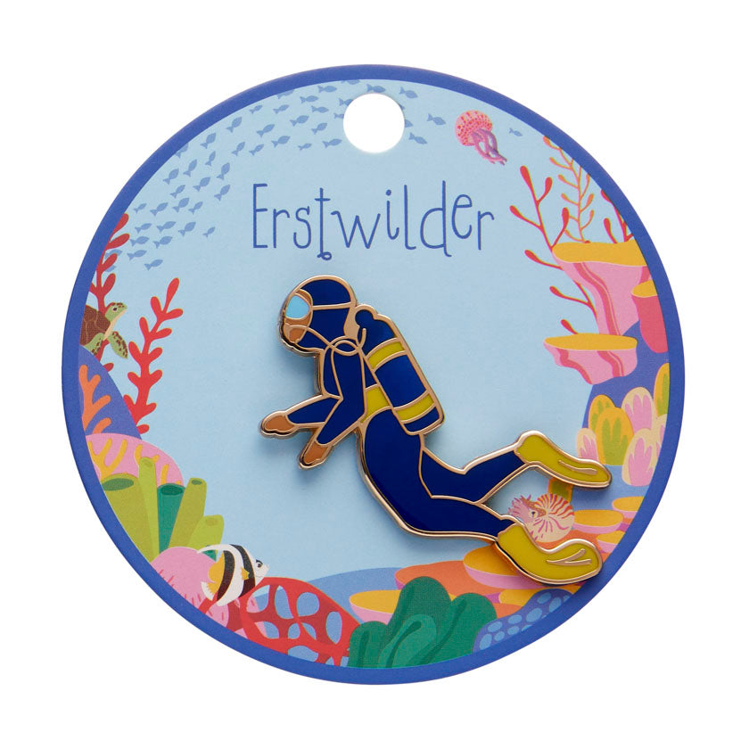 Diver Jamie Enamel Pin