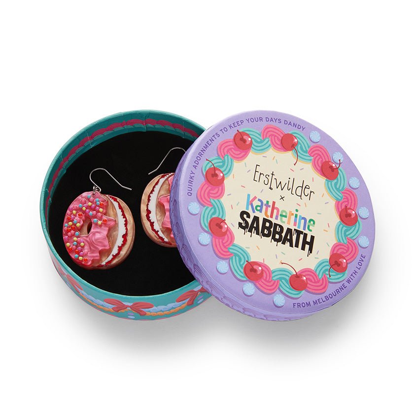 Donut Cake Drop Earrings - Rockamilly - Jewellery - Vintage