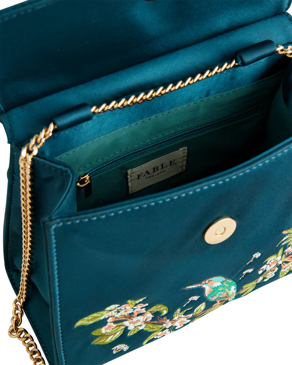 Morning Song Kingfisher Embroidered Tote Bag