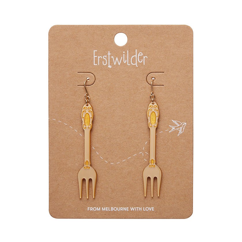 Fork Please Drop Earrings - Gold - Rockamilly - Jewellery - Vintage