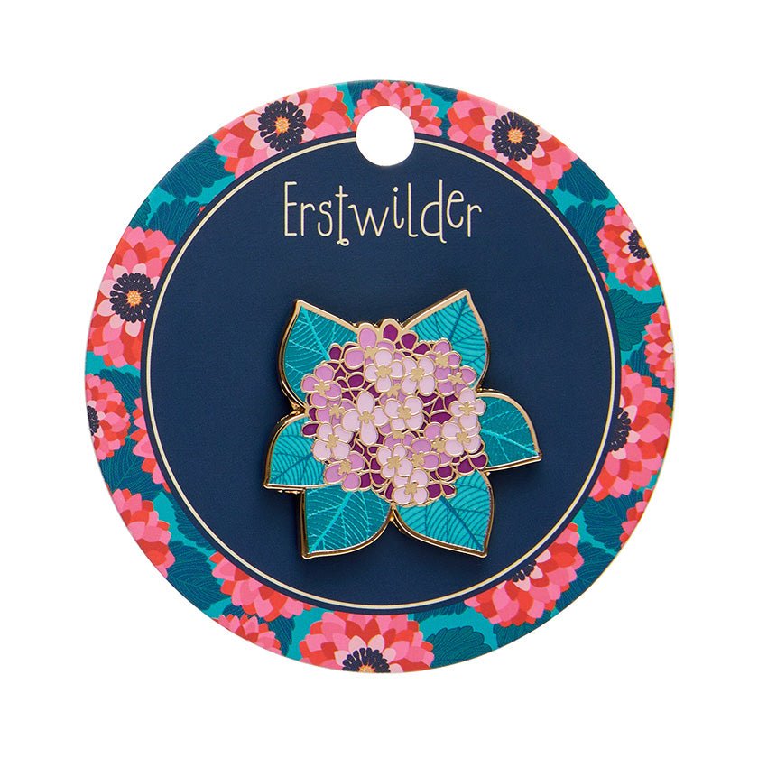 Heavenly Hydrangea Enamel Pin - Rockamilly - Jewellery - Vintage