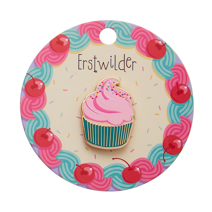 Iced Cupcake Enamel Pin - Rockamilly - Jewellery - Vintage