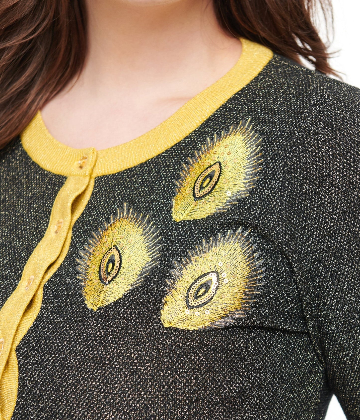 Peacock Embroidery Bookworm Cardigan - Rockamilly - knitwear - Vintage