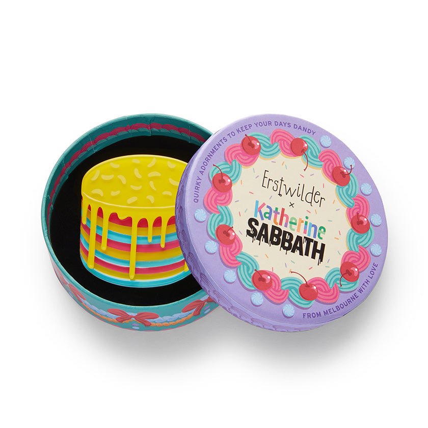 Rainbow Cake Brooch - Rockamilly - Jewellery - Vintage