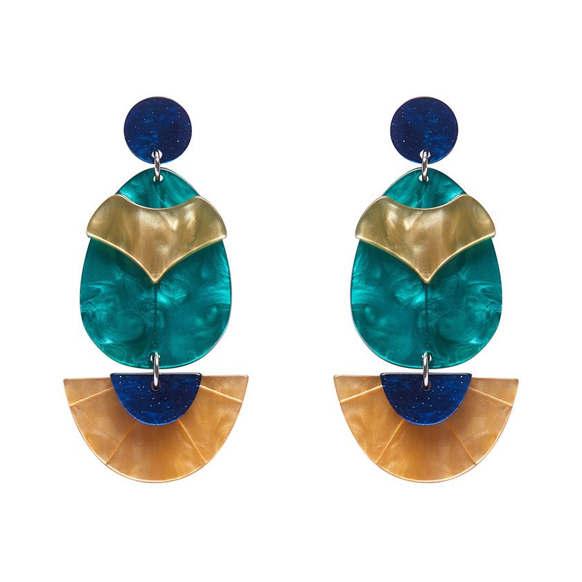 Secret Scarab Drop Earrings - Rockamilly-Jewellery-Vintage