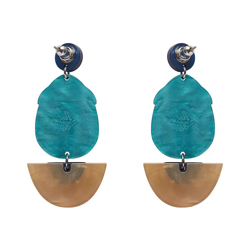 Secret Scarab Drop Earrings - Rockamilly-Jewellery-Vintage