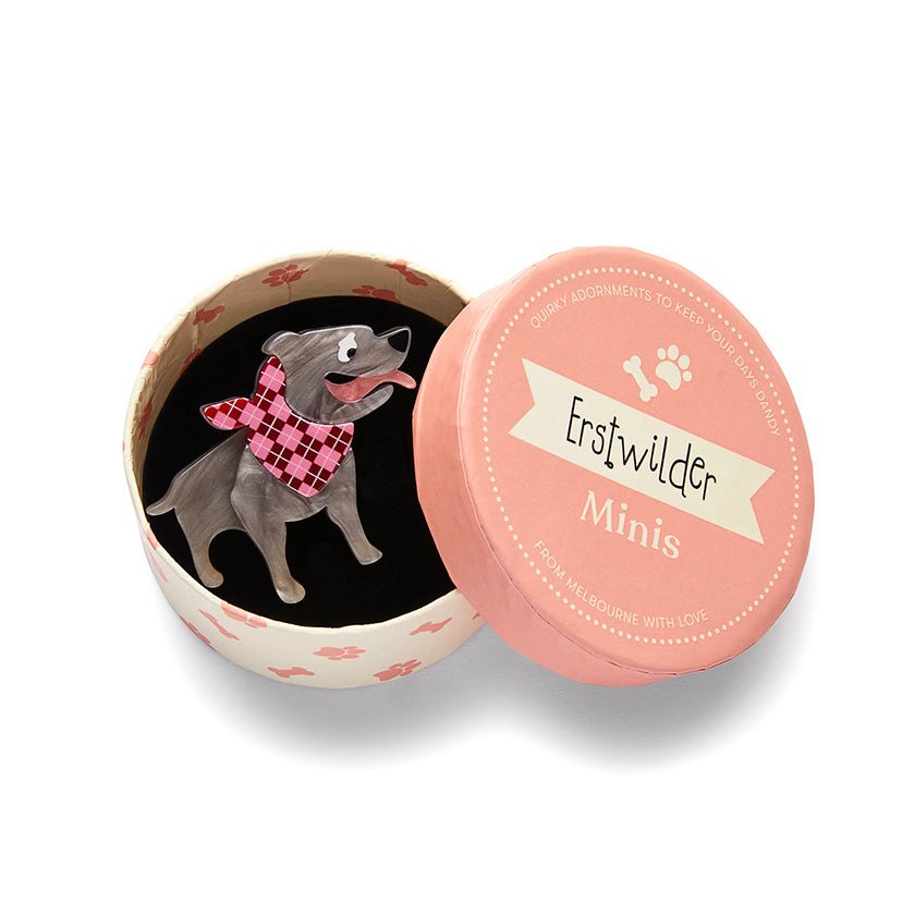 Staffy Stan Mini Brooch - Rockamilly-Jewellery-Vintage