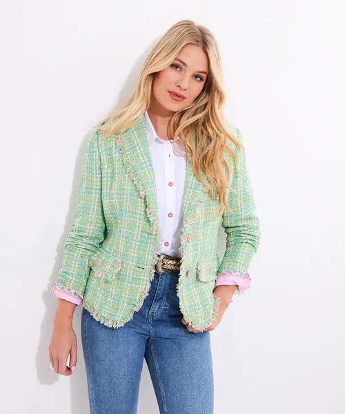 Step Into Spring Tweed Jacket Green
