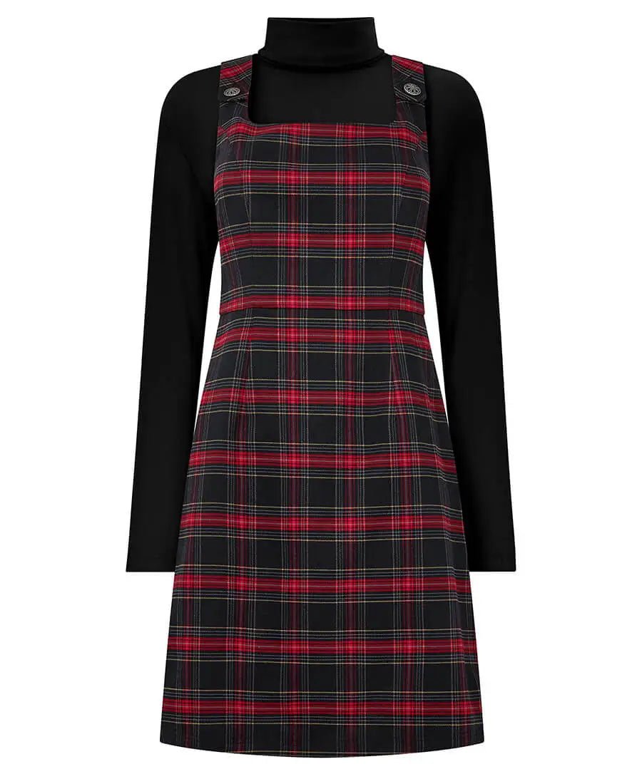Trudy Check Pinafore Dress