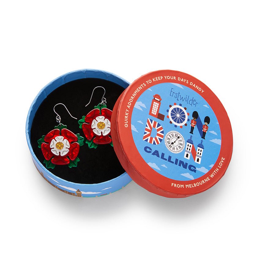 Tudor Rose Drop Earrings - Rockamilly - Jewellery - Vintage