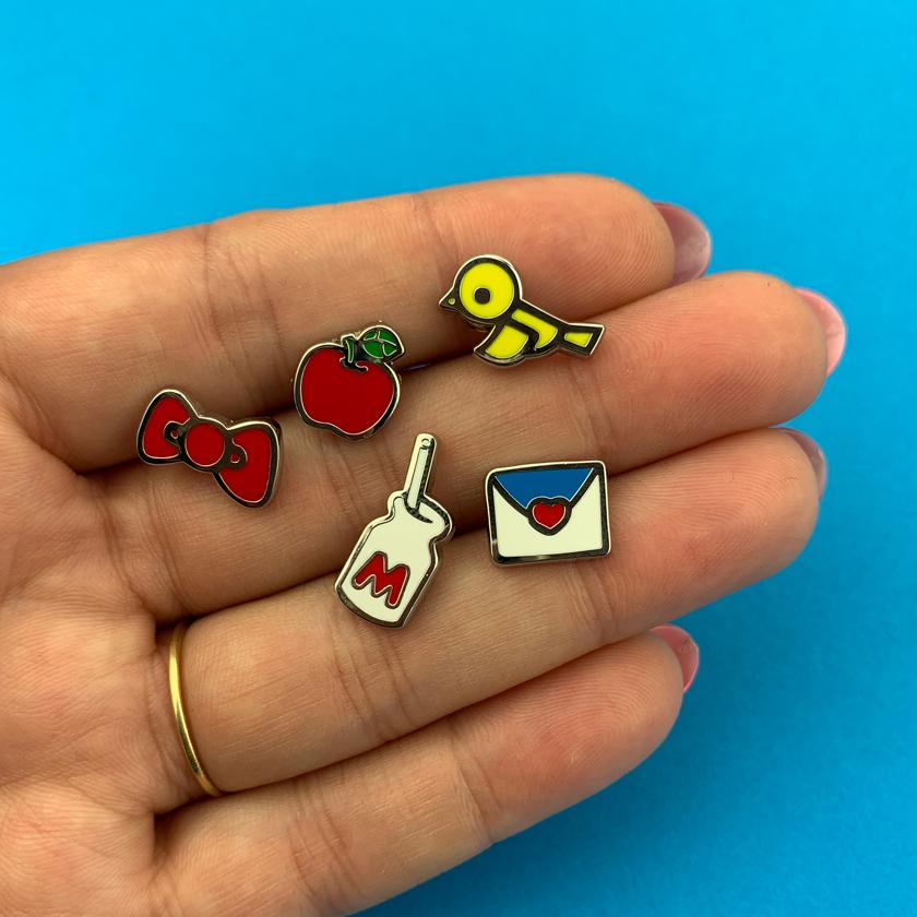 5 Piece Mini Hello Kitty Back to School Pin Set - Rockamilly-Jewellery-Vintage