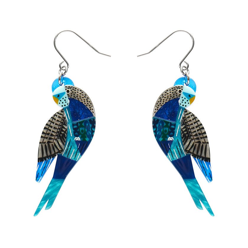 A Budgie Named Chirp Drop Earrings - Rockamilly-Jewellery-Vintage