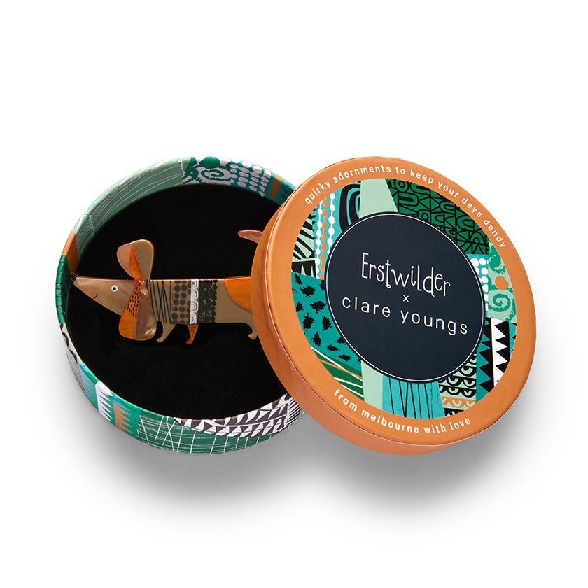 A Dachshund Named Bark Brooch - Rockamilly-Jewellery-Vintage