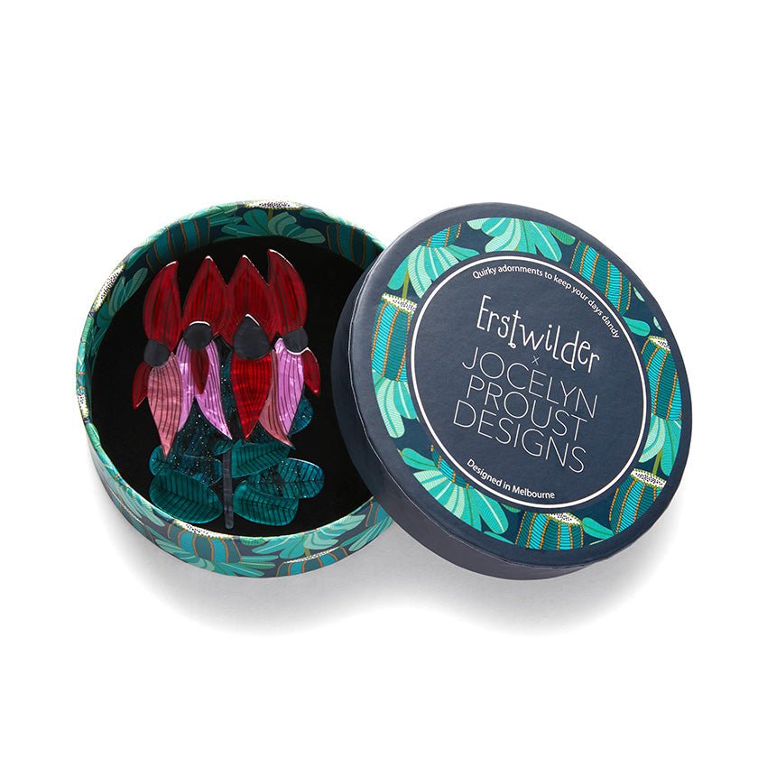 A Pleasing Desert Pea Brooch - Rockamilly-Jewellery-Vintage