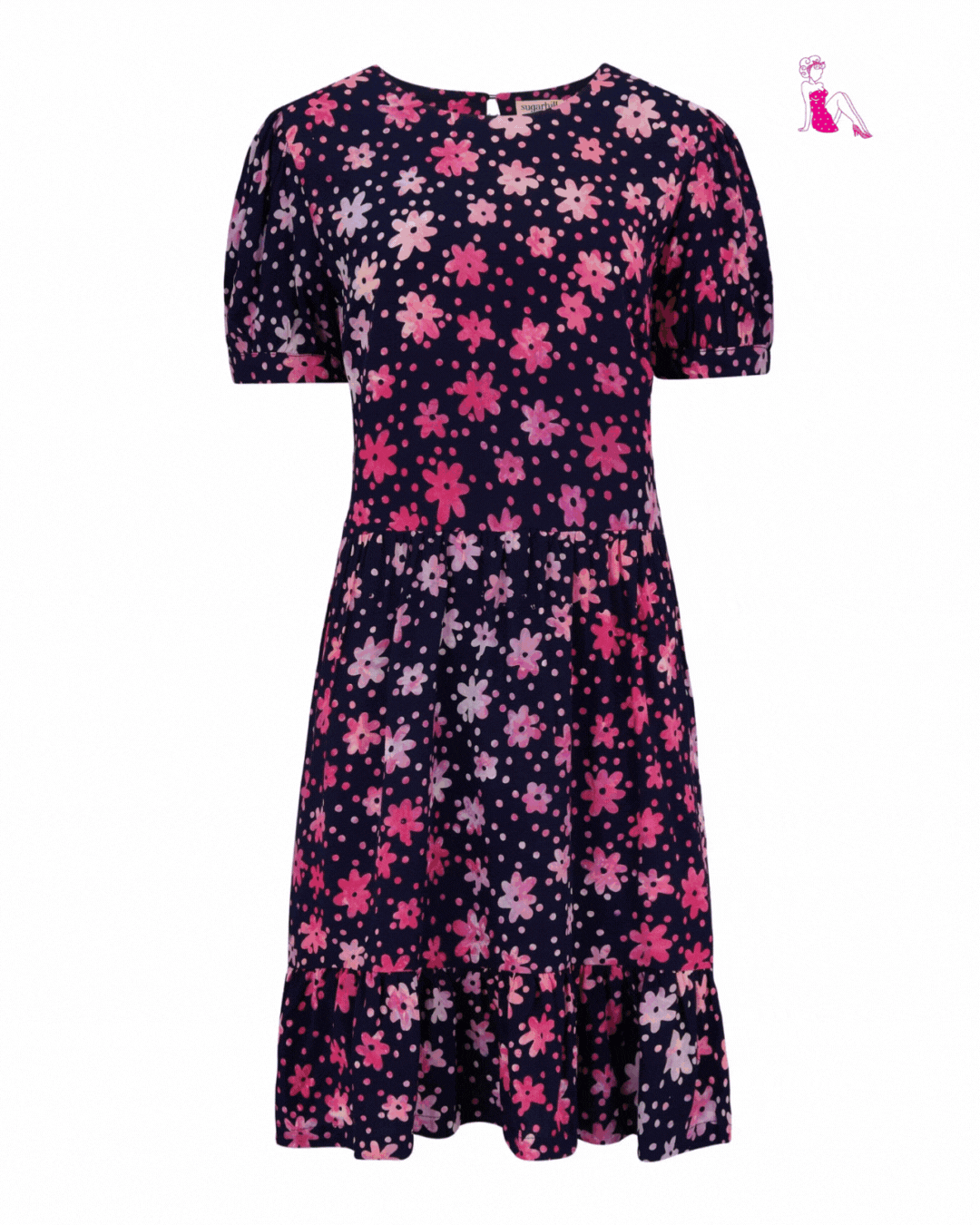 Aggie Batik Smock Dress - Rockamilly-Dresses-Vintage