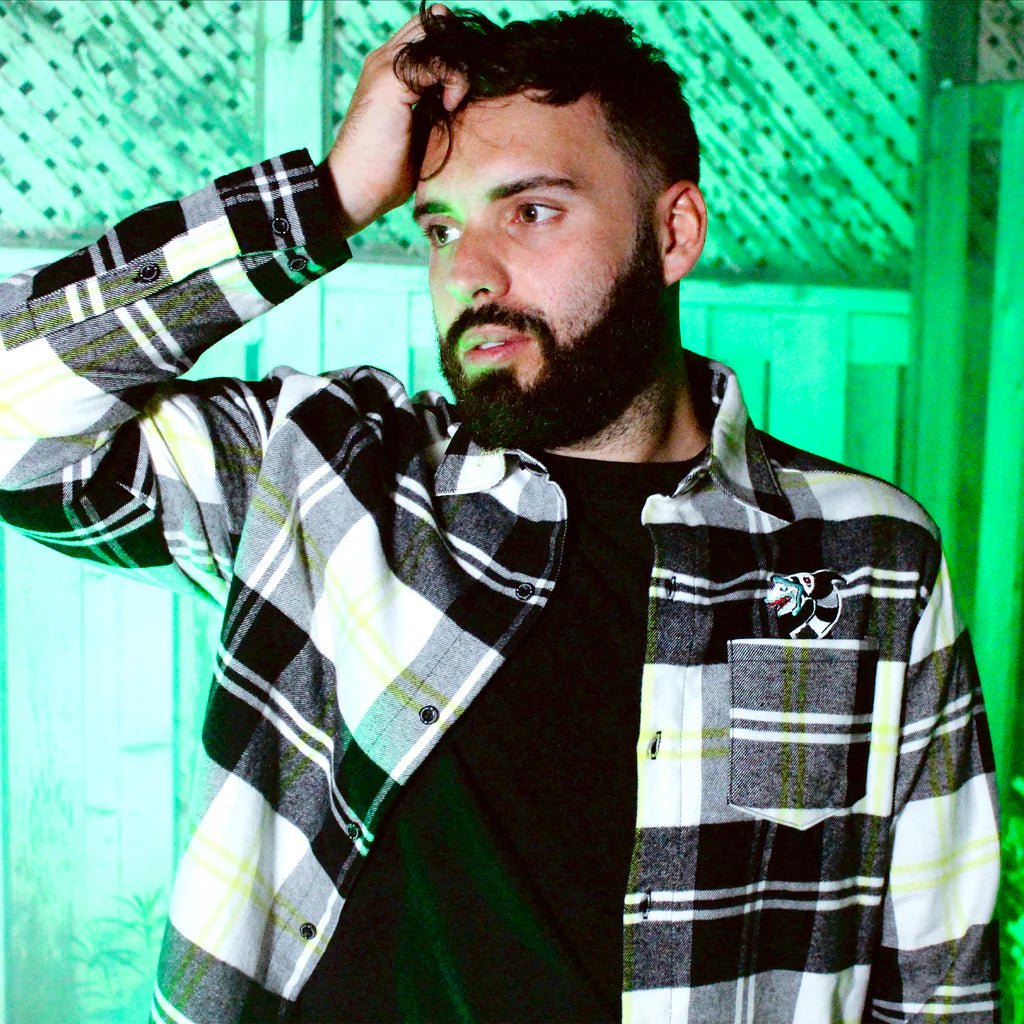 Beetlejuice Flannel - Rockamilly-Tops-Vintage