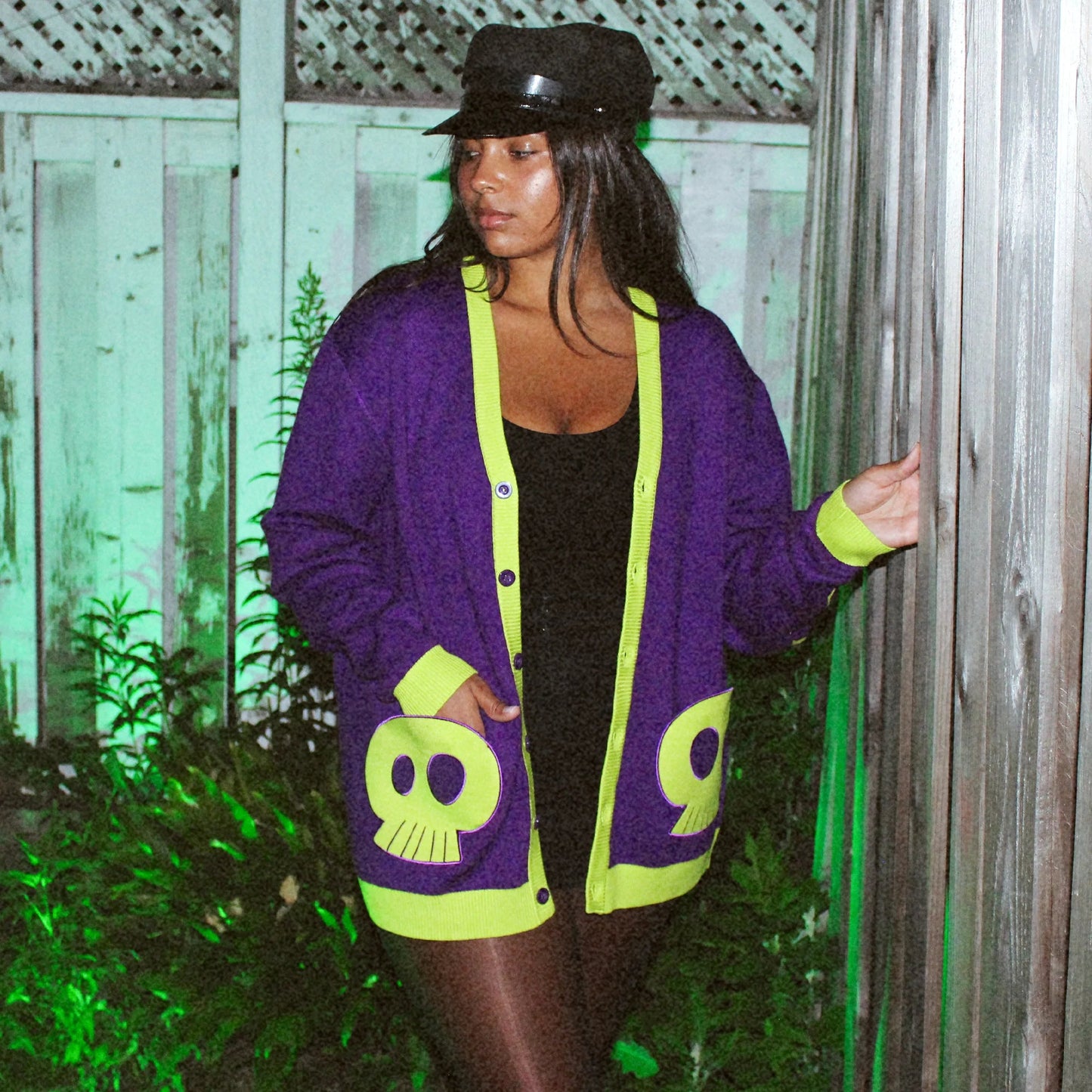 Beetlejuice Knit Cardigan - Rockamilly-Knitwear-Vintage