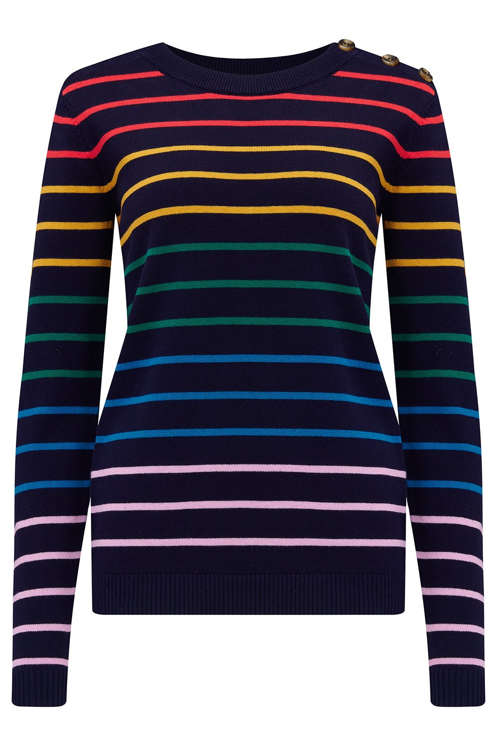 Binkie Jumper - Navy Triple Stripe - Rockamilly-Knitwear-Vintage