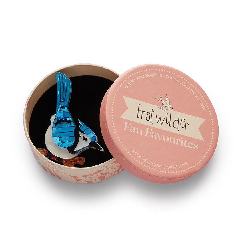 Blue Jay Way Brooch - Rockamilly-Jewellery-Vintage