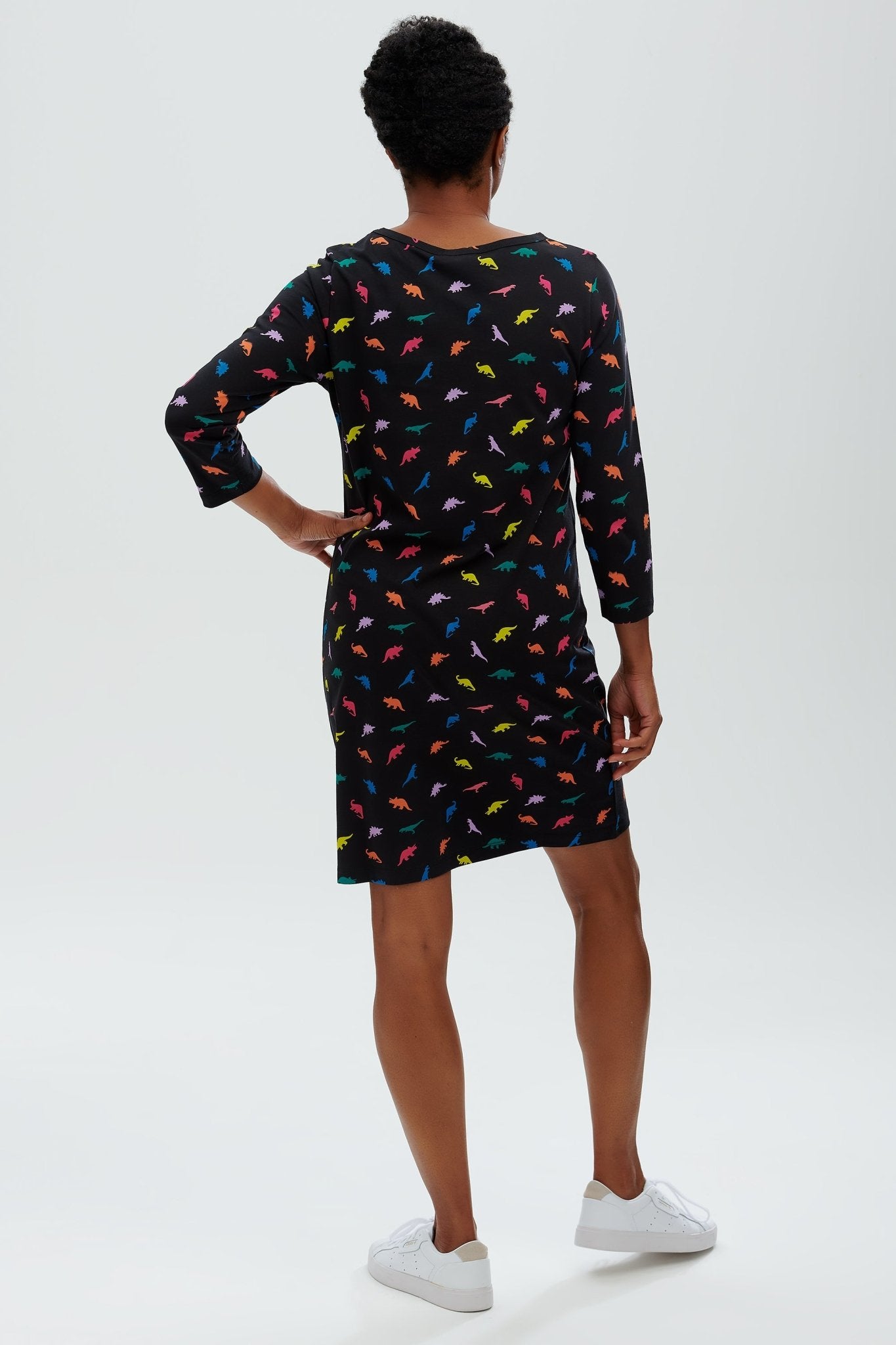 Brighton Jersey Dress - Dinosaur Jumble - Rockamilly-Dresses-Vintage