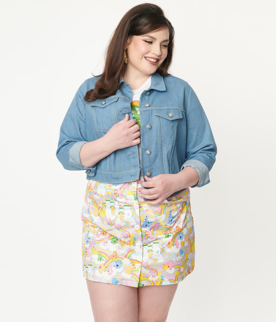 Care Bears Wish With Your Heart Jean Jacket - Rockamilly-Jackets & Coats-Vintage