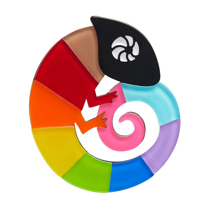 Carmels Colourful Chameleon Brooch - Rockamilly-Jewellery-Vintage