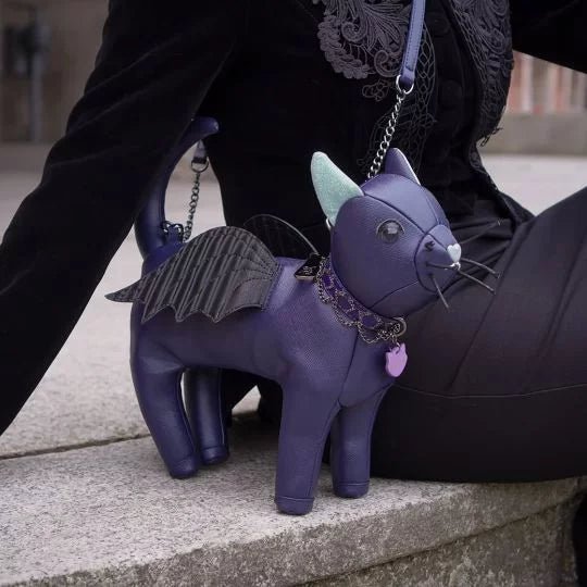 Cat Dracula's Haunted House Vinnie The Cat Bag - Rockamilly-Bags & Purses-Vintage