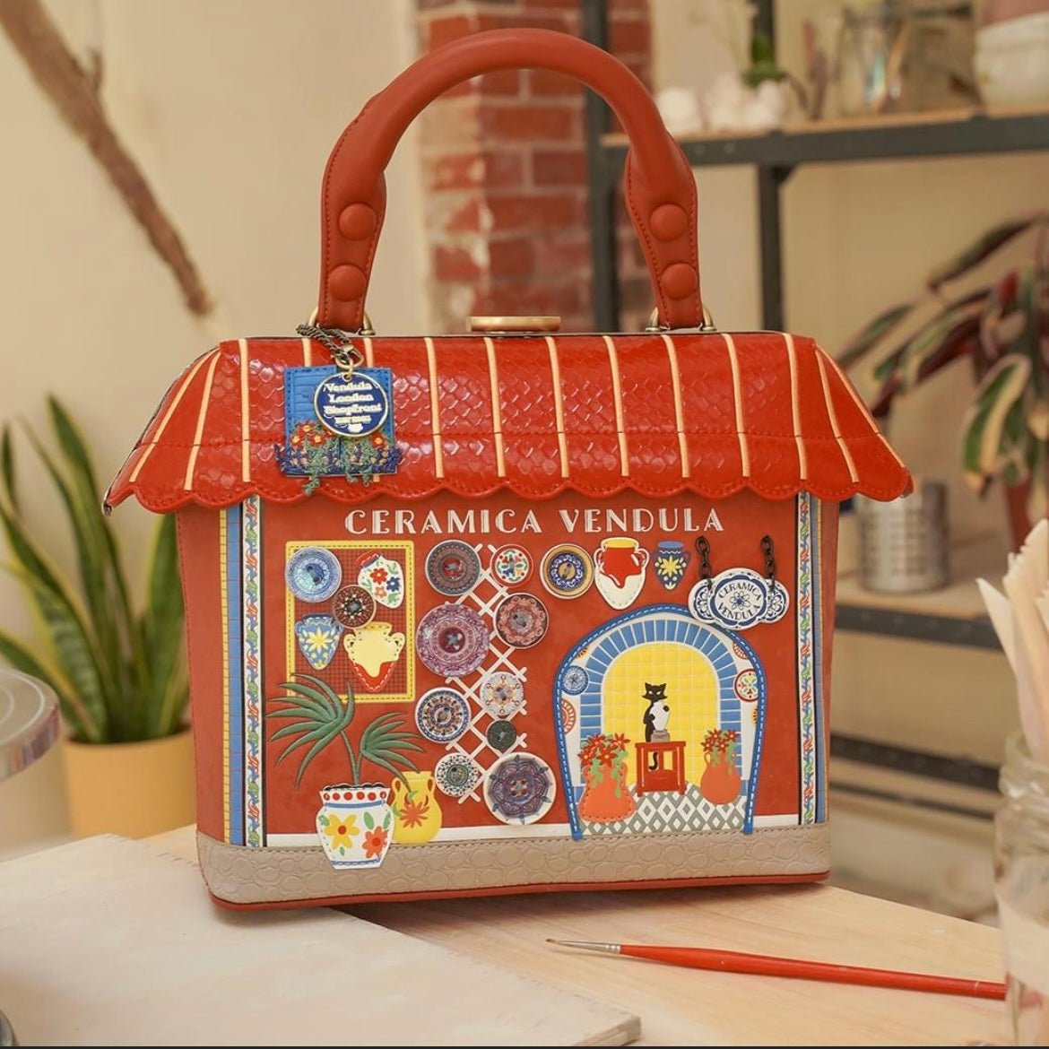 Ceramica Vendula Grab Bag - Rockamilly-Bags & Purses-Vintage