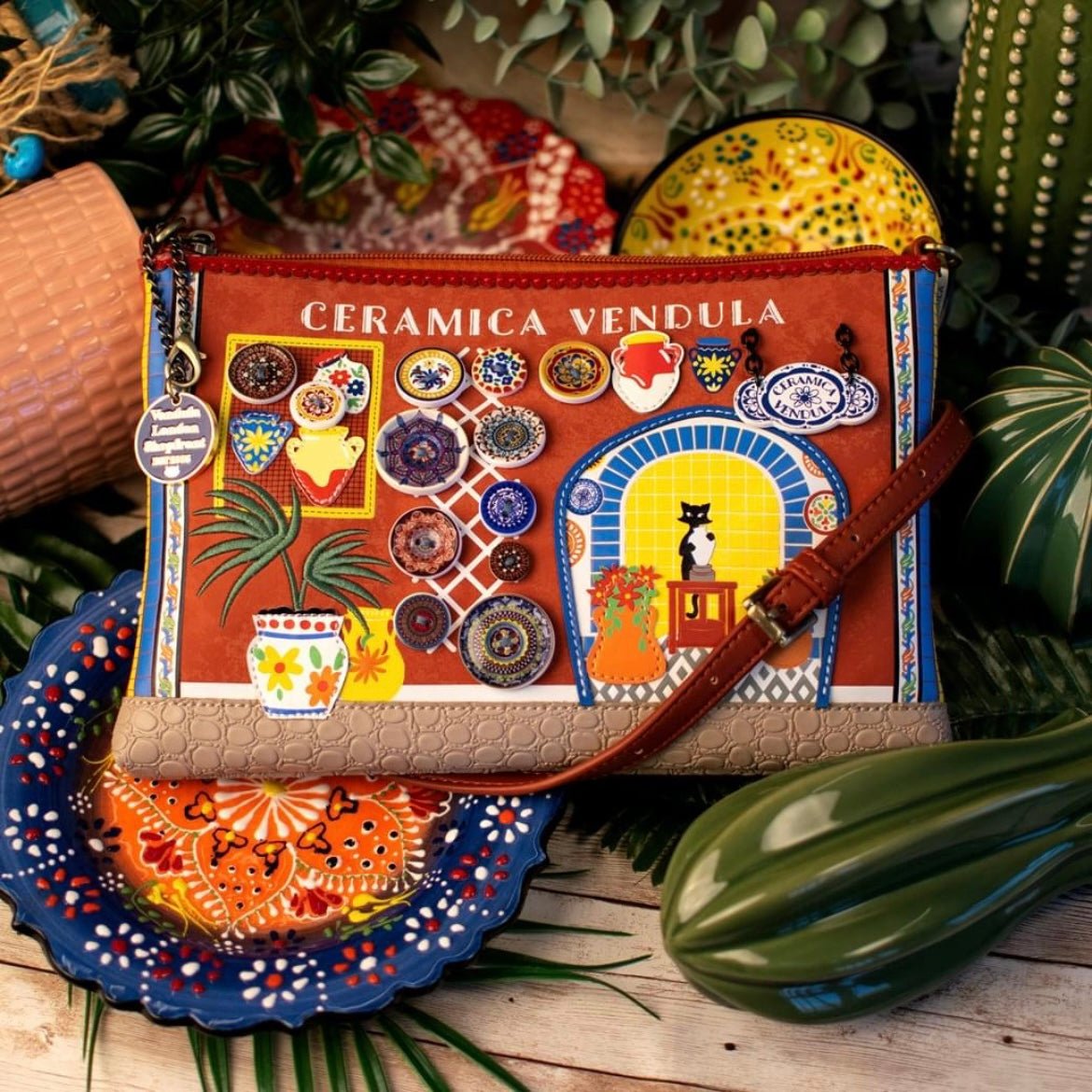 Ceramica Vendula Pouch Bag - Rockamilly-Bags & Purses-Vintage