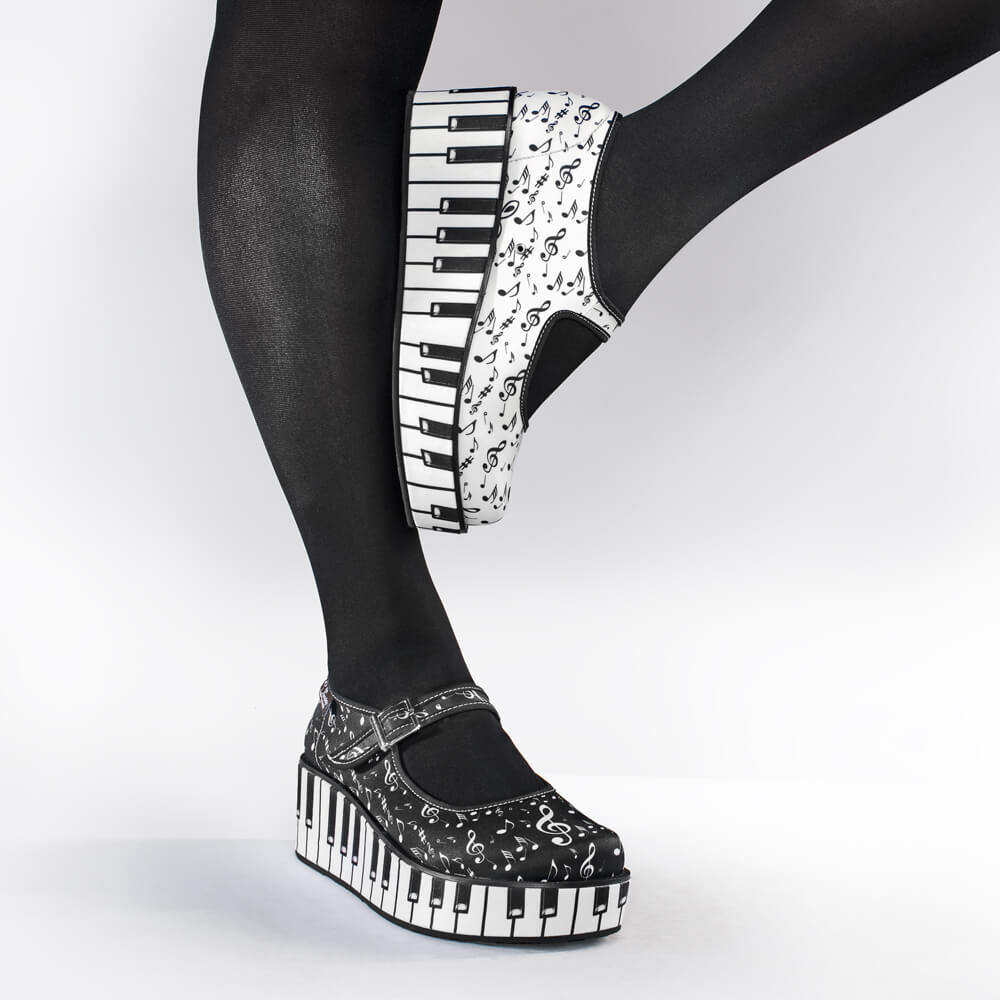 Chocolaticas® Thank You Music Mary Jane Platform - Rockamilly-Shoes-Vintage