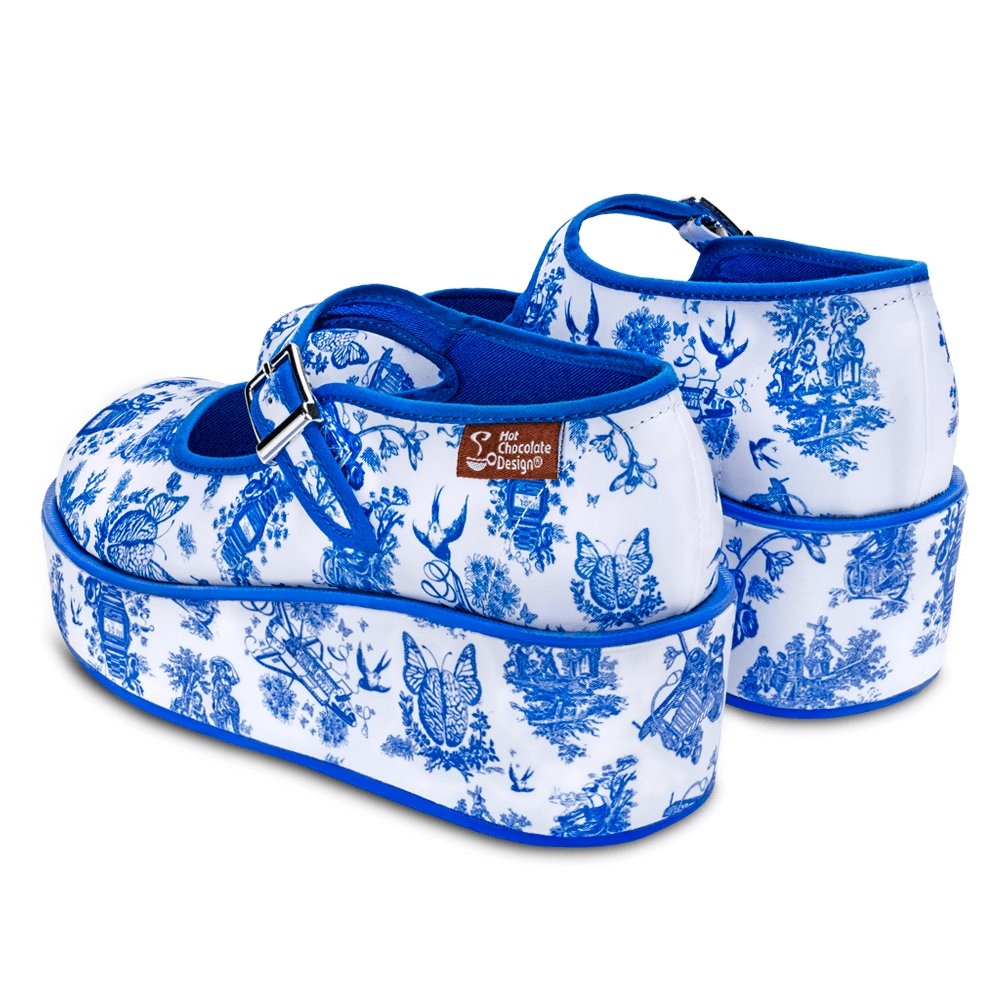 Chocolaticas® Toiles Mary Jane Platform - Rockamilly-Shoes-Vintage