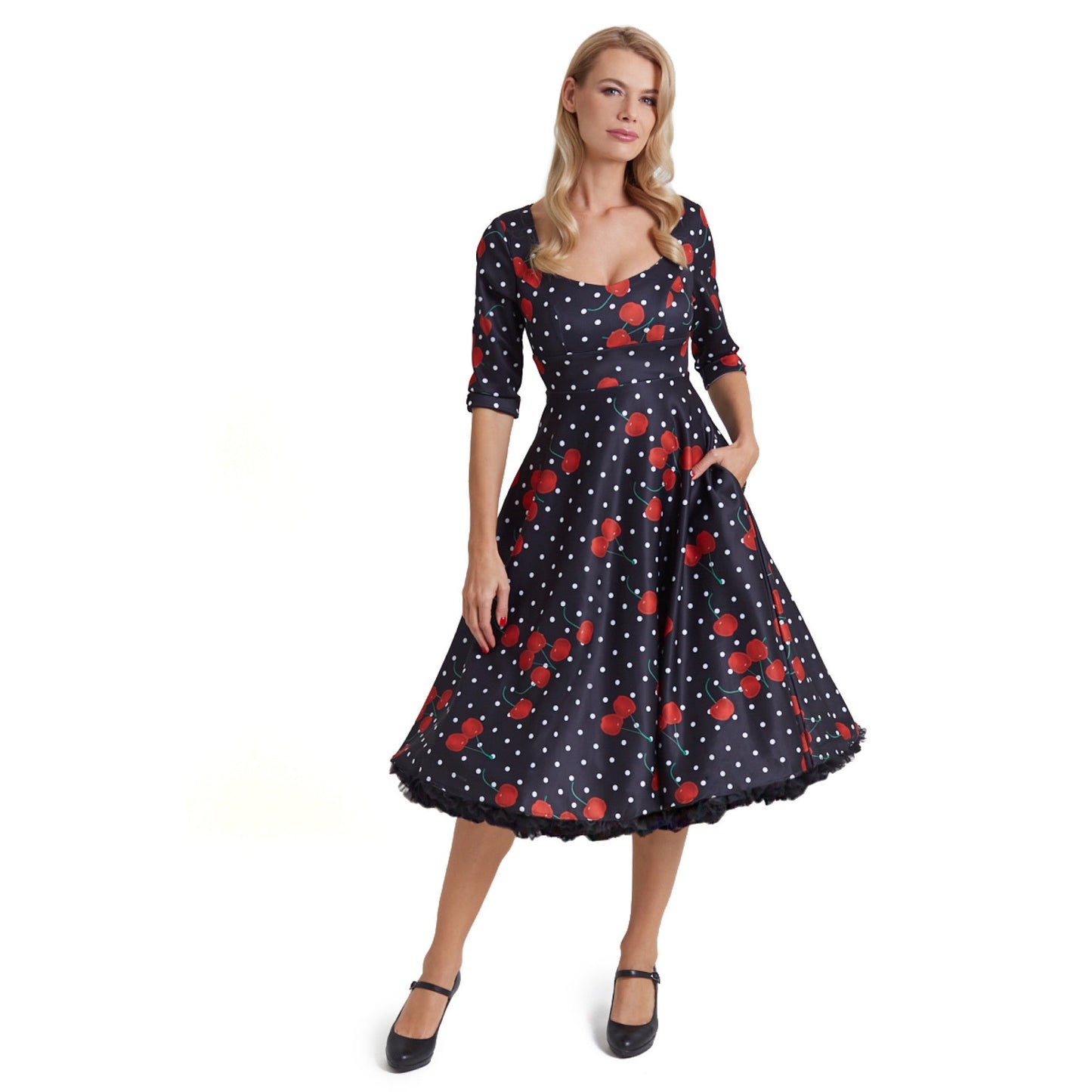 Debra Dress - Cherry - Rockamilly-Dresses-Vintage