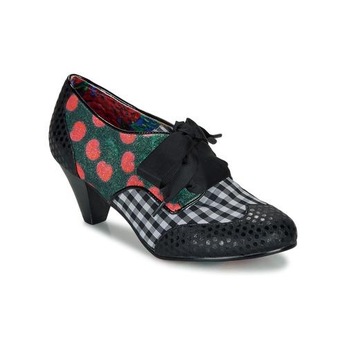 End Of Story Black Red Check Mid Heel - Rockamilly-Shoes-Vintage