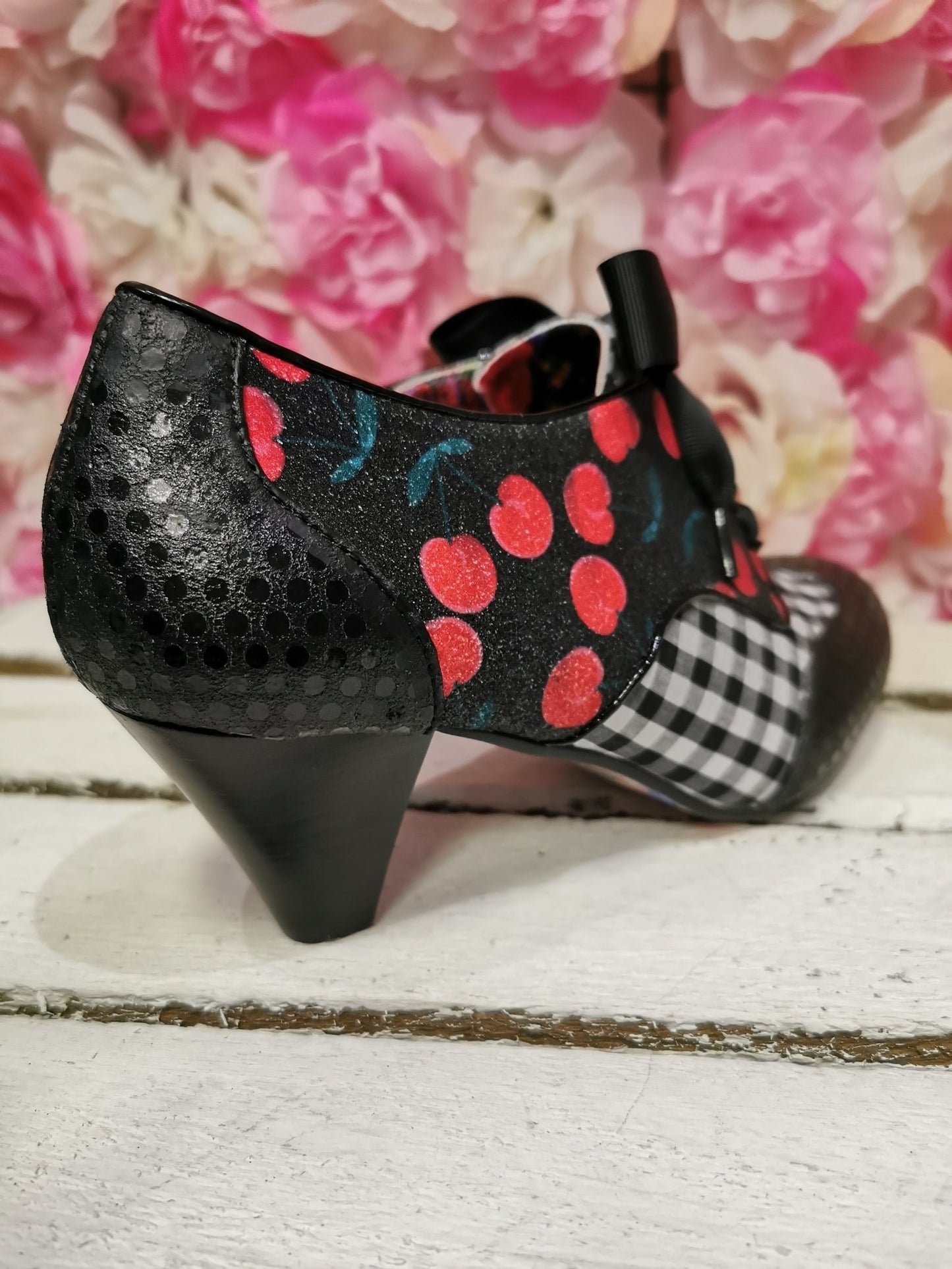 End of Story Blk/Red Irregular Choice - Rockamilly-Shoes-Vintage
