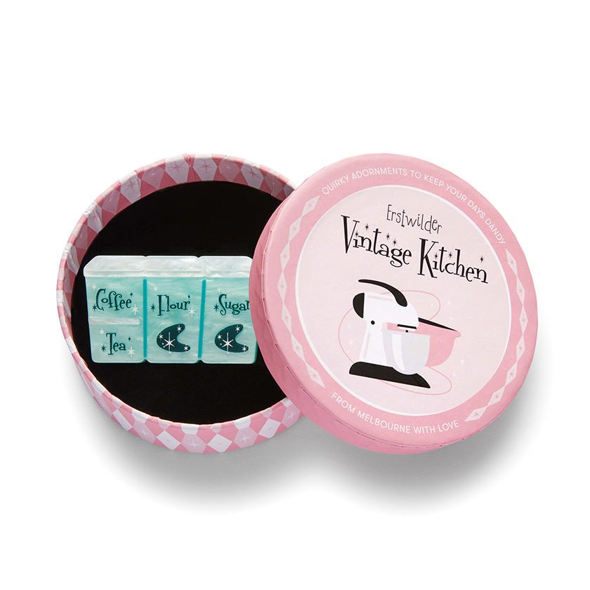 Essential Ingredients Brooch - Teal - Rockamilly-Jewellery-Vintage