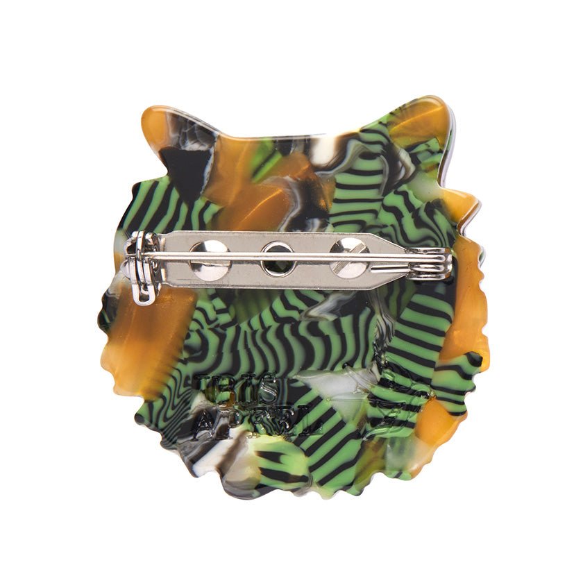 Feathered & Framed Mini Brooch - Rockamilly-Jewellery-Vintage