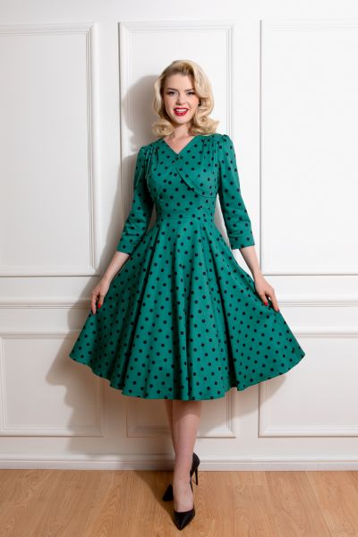 Finley Polka Dot Swing Dress - Rockamilly-Dresses-Vintage